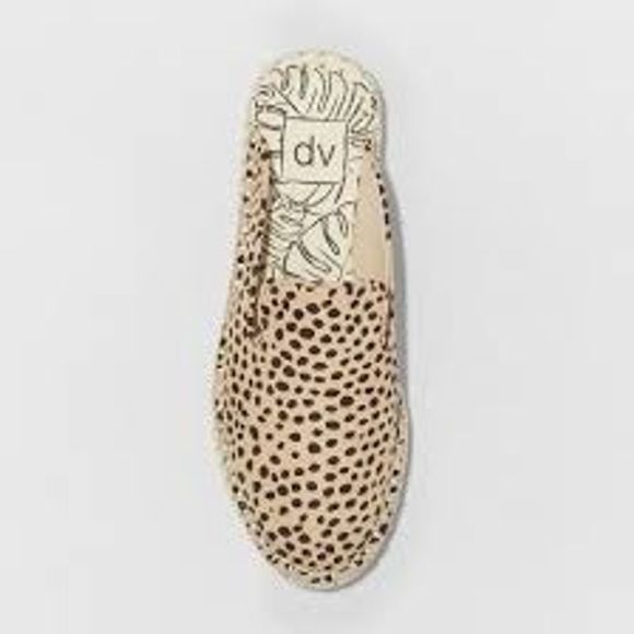 DV Leopard Spot Slip On Espadrilles Size 8 Tan/Blk - Picture 3 of 8